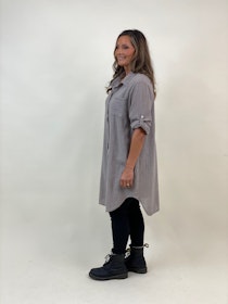 MILOU810 LÅNGSKJORTA Taupe
