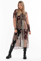 ASHLYN KAFTAN DRESS ROSE/BLACK/SAND