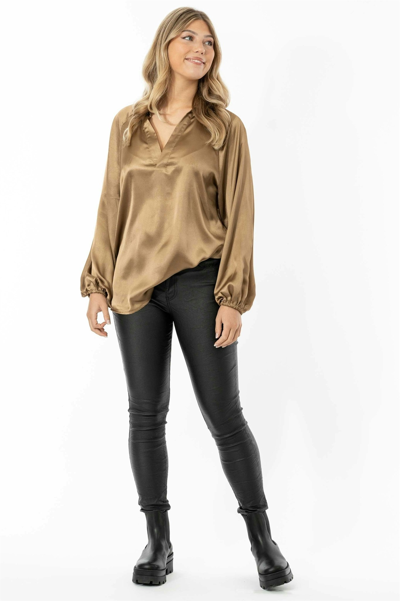 MADISON BLOUSE AMBER GOLD