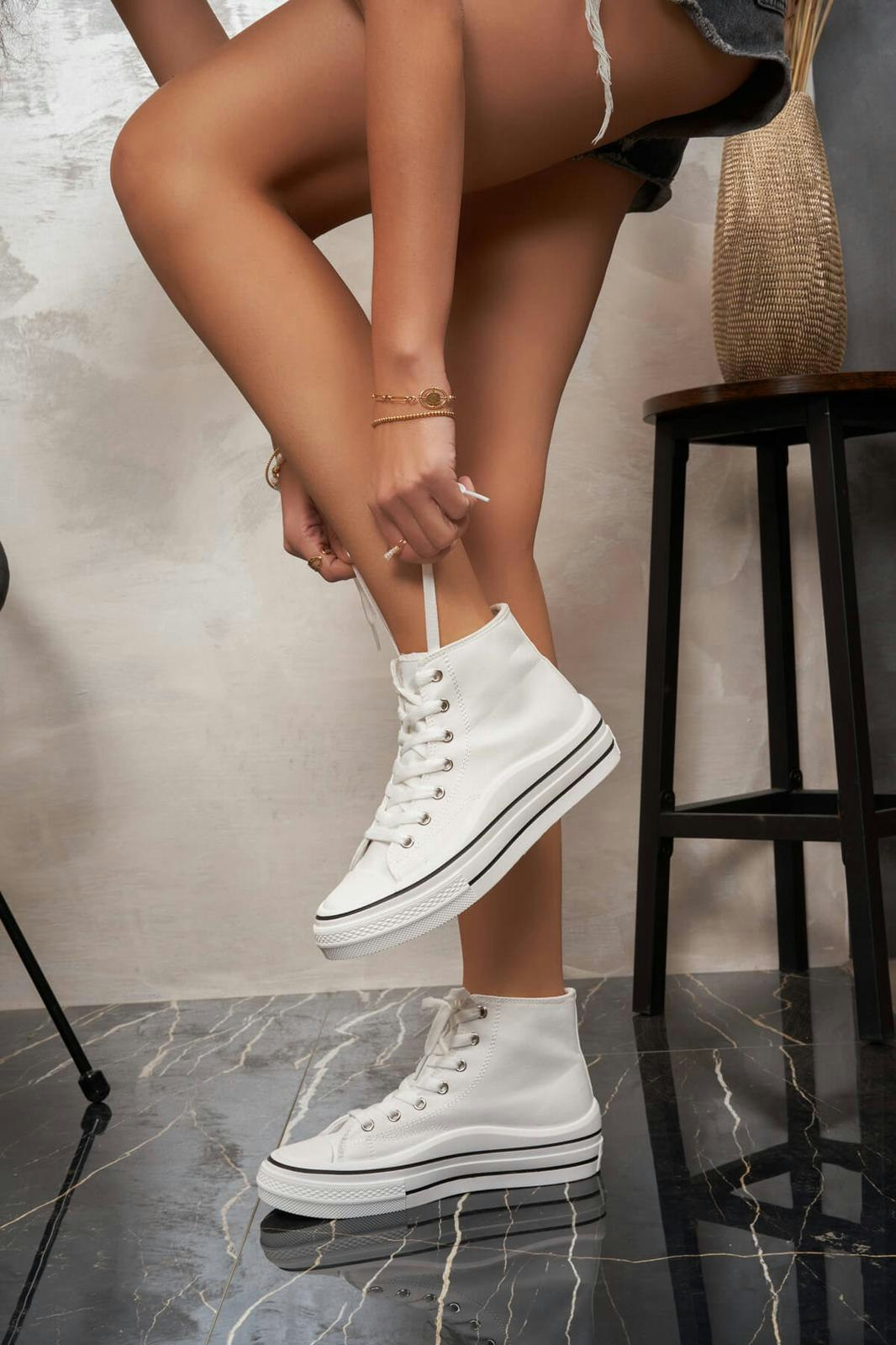 Sneakers högt skaft