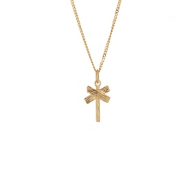Ledkryss halssmycke 18 K guld