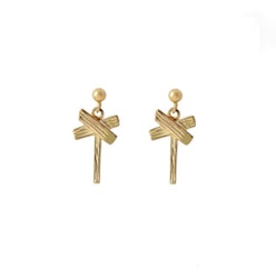 Ledkryss örhängen 18 K