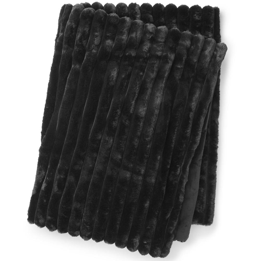 Stripy pläd svart