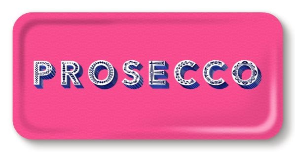 Prosecco / bright pink - Tray 32x15cm