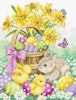 Broderikit Tavla Easter Rabbit och Chicks