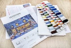 Broderikit Tavla Väntar på Julen