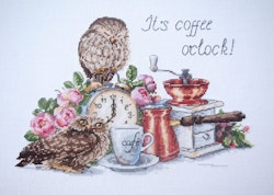 Broderikit Tavla It´s coffe o´clock