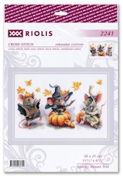 Broderikit Tavla Söta möss firar Halloween