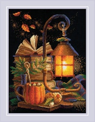Broderikit Tavla Cozy Autumn Mysig Höst