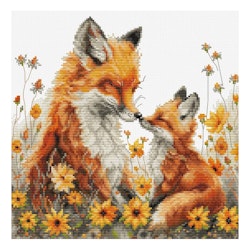 Broderikit Tavla Tenderness - Rävar