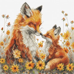 Broderikit Tavla Tenderness - Rävar
