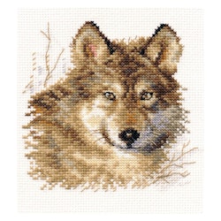 Broderikit tavla Wolf- Varg