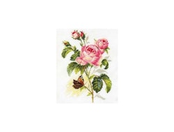 Broderikit Tavla Rose and Butterfly - Ros och fjäril