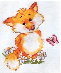Broderikit Tavla Liten räv