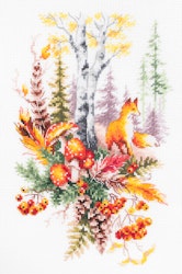 Broderikit Tavla Autumn forest Spirit - Räv i skogen