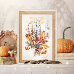 Broderikit Tavla Autumn forest Spirit - Räv i skogen