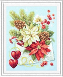 Broderikit Tavla Merry Christmas  - God Jul