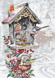 Broderikit Tavla Bird house - Fågelhus Vinter