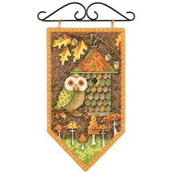 Broderikit Mini Banner Uggla
