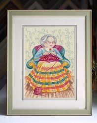 Broderikomplett Tavla The craftswoman - Kul med handarbete