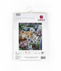 Broderikit Tavla Purfect Gardening Buddies - Kattungar i trädgården