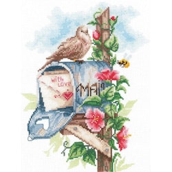 Broderikit Tavla Letter for you! - Ett brev i postlådan