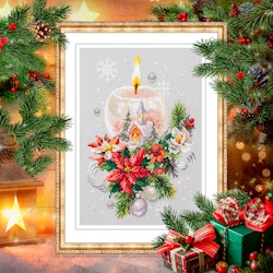 Broderikit Tavla Christmas Candle - Julljus
