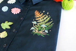 Broderikit med vattenlöslig aida Brodera på kläder Magiska Växter