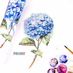 Broderikit Tavla Blå Hortensia