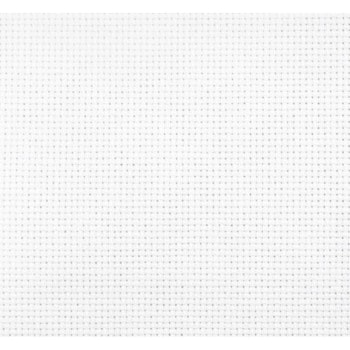 Vit Aida Broderiväv 16 count (6,4 rutor/cm) 100x50 cm (art.100) Zweigart