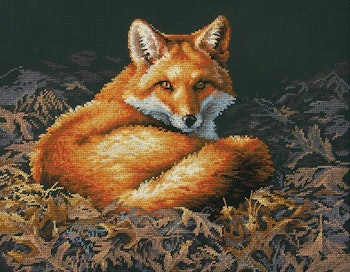 Broderikit Tavla Sunlit fox - Räv i solljus