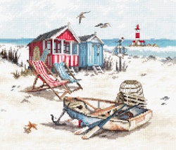 Broderikit Tavla Beach På Stranden