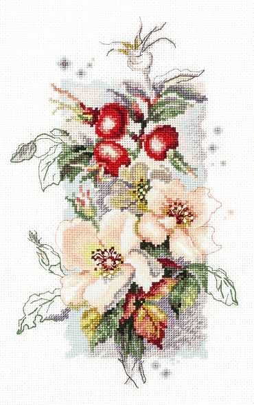 Broderikit Tavla Rosor Blommor