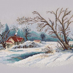 Broderikit tavla Winter landscape