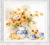 Broderikit Tavla Flower Tea Te och Blommor