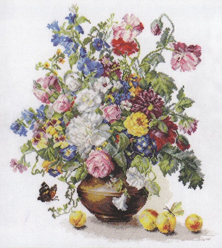 Broderikit Tavla Poetry of flowers. Fragrance of Summer