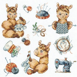 Broderikit Sampler Lama-needlewoman