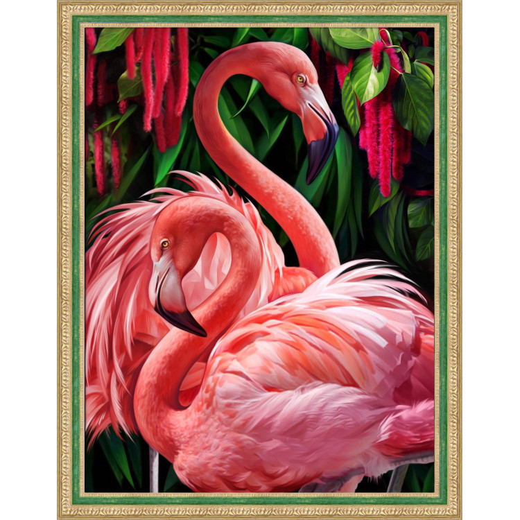Diamond painting Flamingos