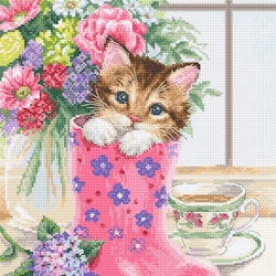 Broderikit Tavla Pretty Kitten