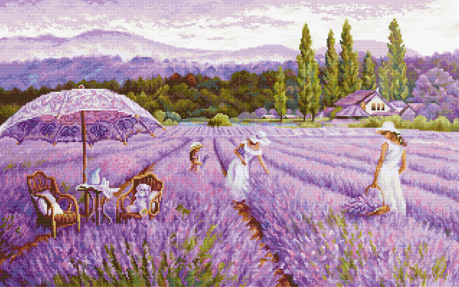 Broderikit Tavla Lavender Field