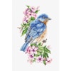 Broderikit Tavla Blue bird on the branch