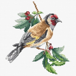 Broderikit Tavla Goldfinch bird