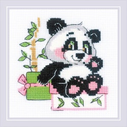 Broderikit tavla Panda