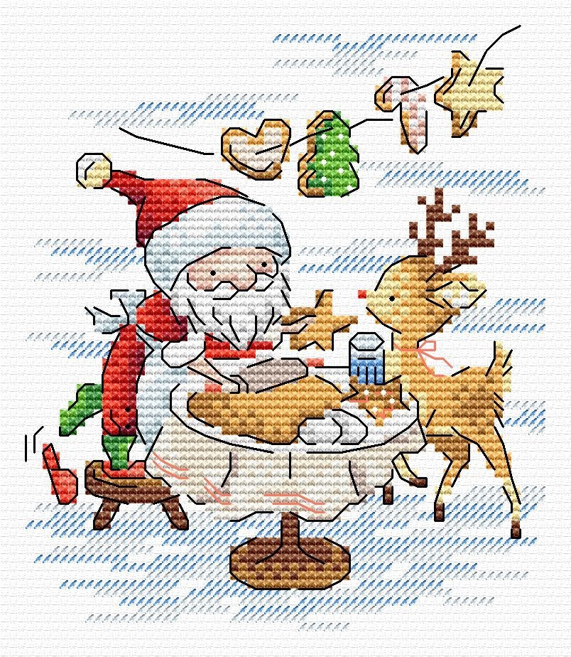 Broderikit Tavla Santa bakar