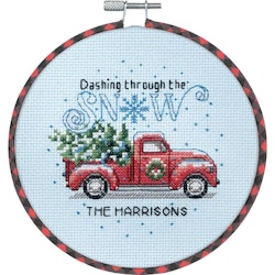 Broderikit Tavla Holiday Family Truck