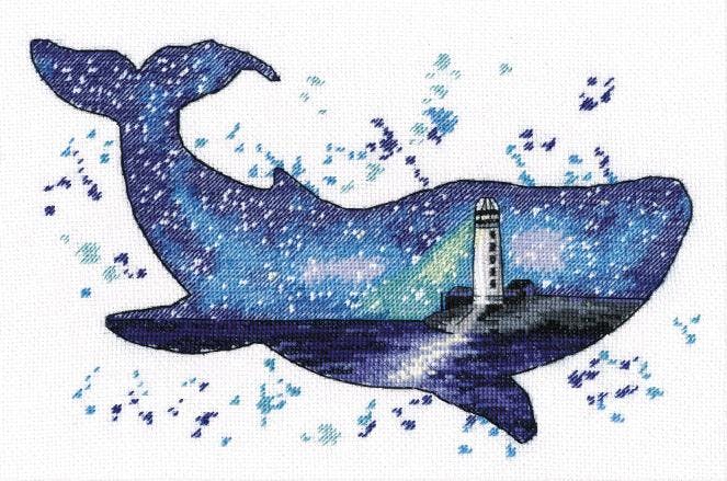 Broderikit Tavla Animal World Whale Val