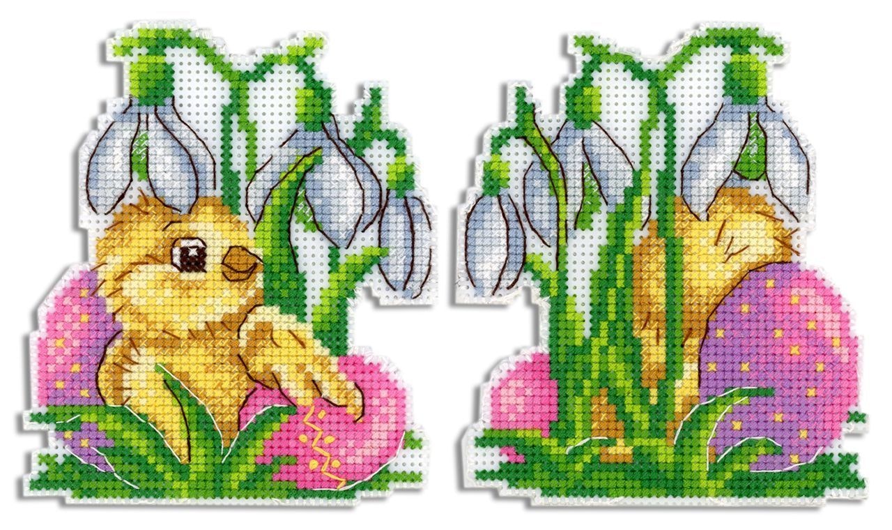 Broderikit Plastic canvas Påsk Easter Kyckling Ägg