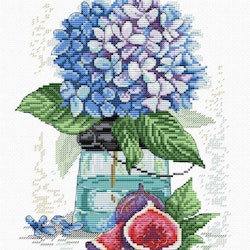 Broderikit Tavla Hortensia och fikon