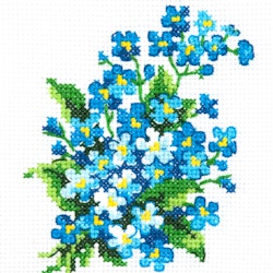 Broderikit Tavla Violer Blommor