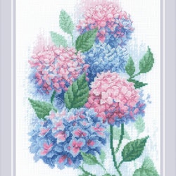 Broderikit Tavla Graceful Hydrangeas Graciösa hortensior